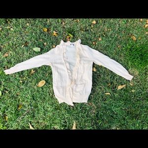 Jcrew ruffle cardigan in xs